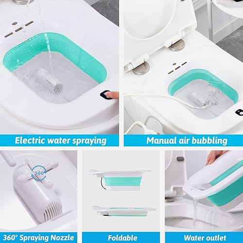 Miniatura 4 de G GREENLY-AG Baño eléctrico para hemorroides con burbujeador de aire y alivio manual calmante para cuidado posparto, dolor de hemorroides y próstata