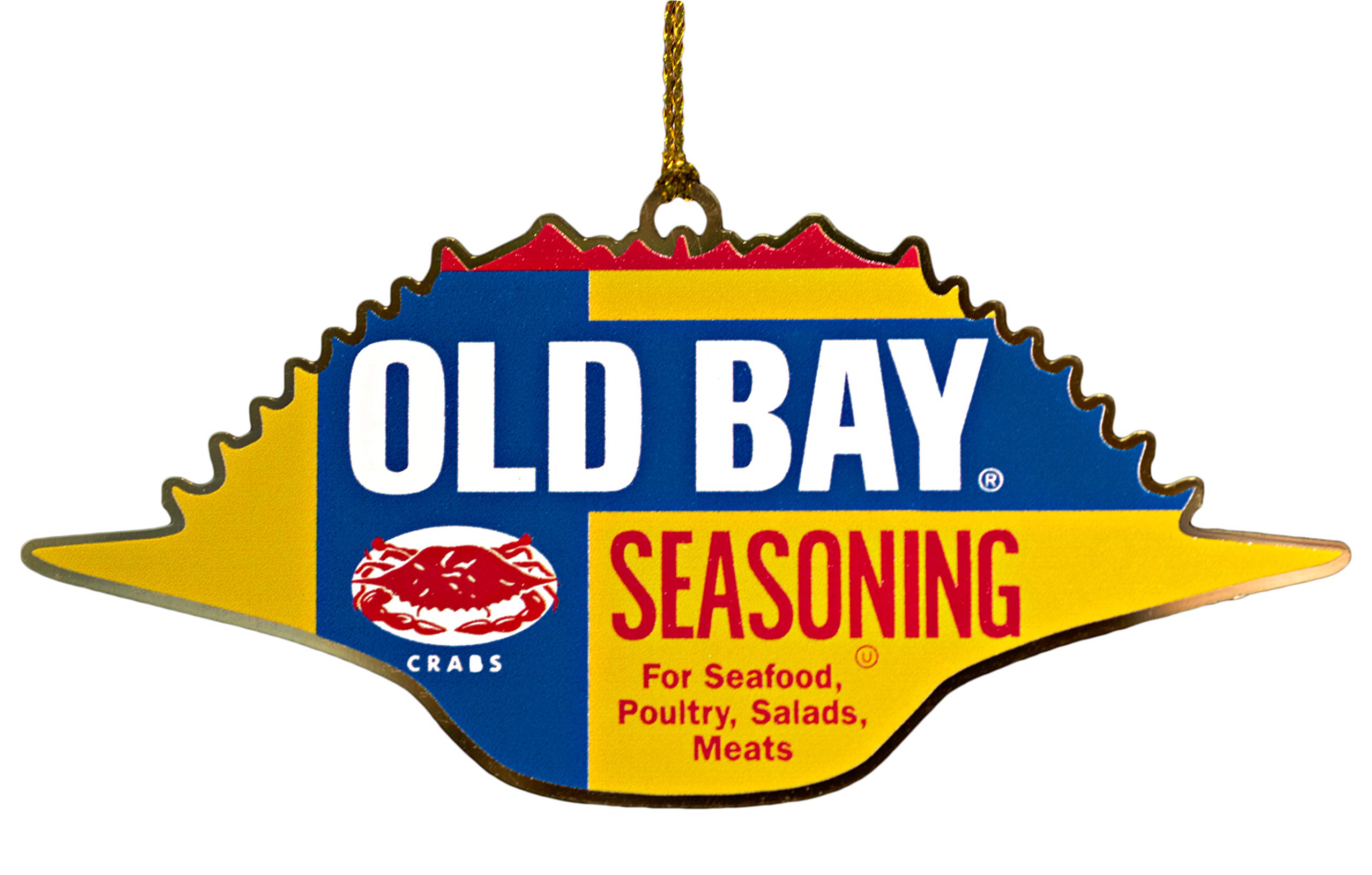Old Bay Seafood Seasoning 4 Inch Brass Crab Ornament