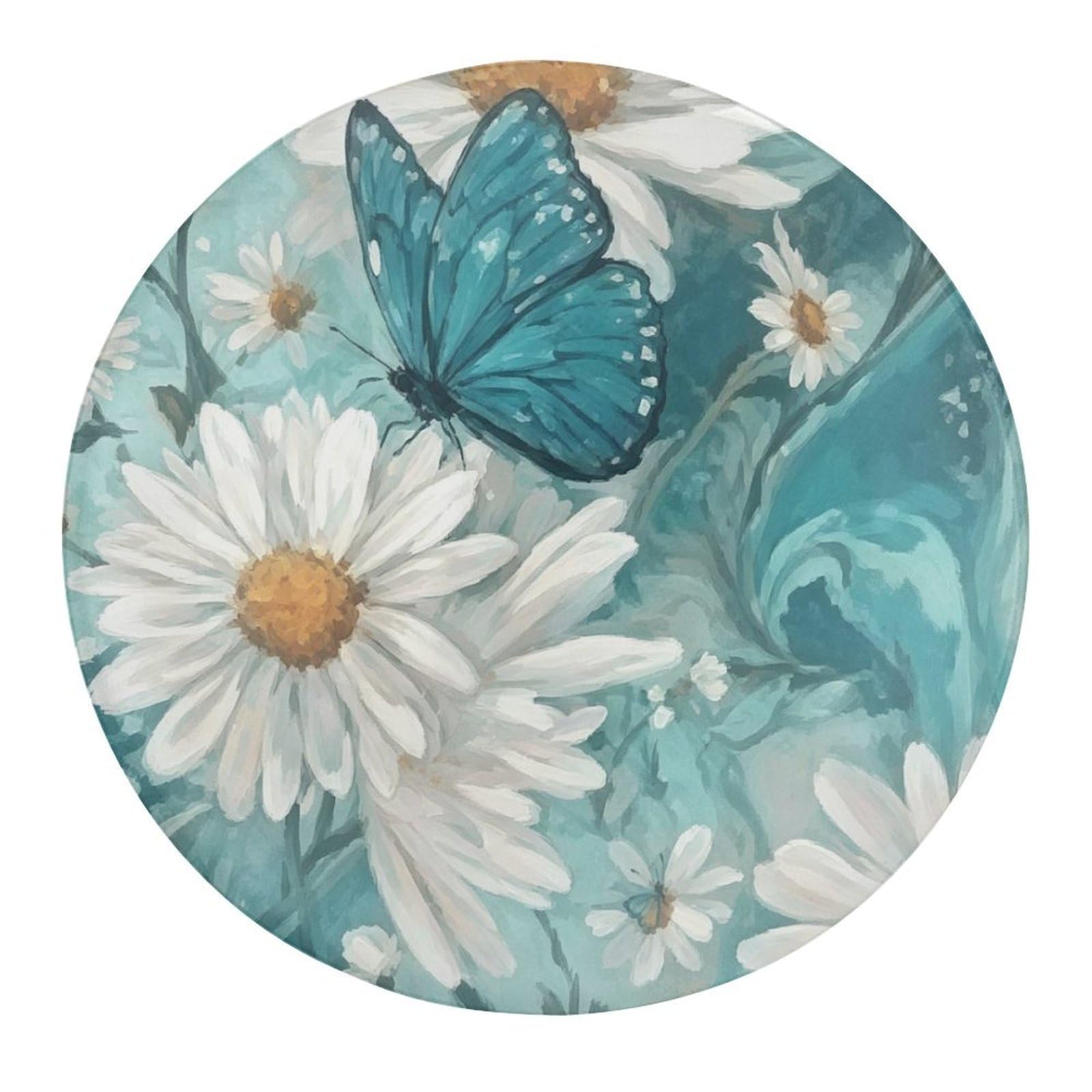 Fekiloot Style White Daisies Refrigerator Magnet Fridge Magnet2 Pcs