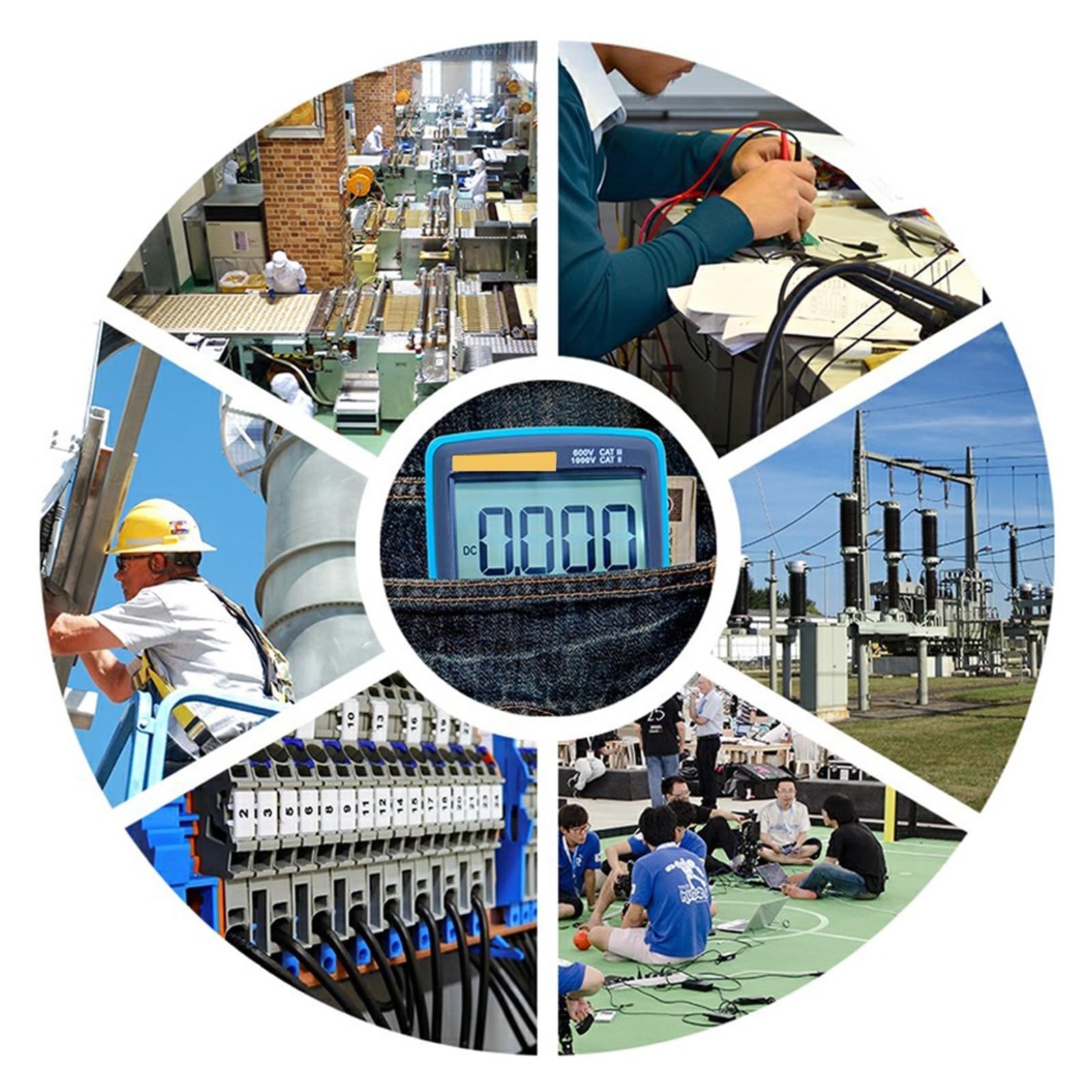 Multimetr Cyfrowy Auto Zakres True 8000 Precyzyjny Amperomierz Woltomierz Inteligentny Kondensator Temperatura NCV Ohm Tester Szybko Dokładnie Łatwy Odczyt(102 With 101)