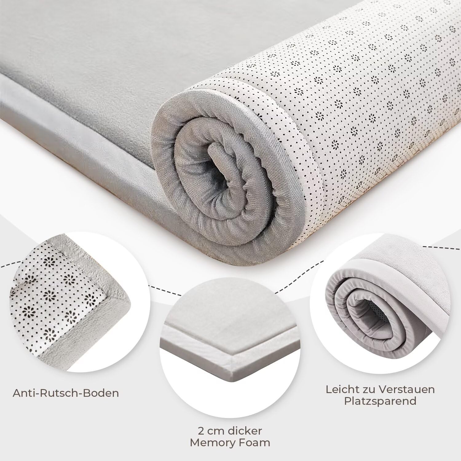 Engrosamiento Coral Terciopelo Alfombra Manta de rastreo para niños Alfombras Suaves de Tatami Antideslizante para niños Enlarge Play Mat (Gris, 100 * 200CM)