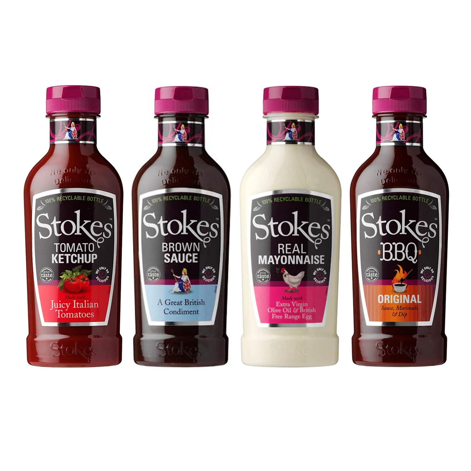 Stokes Squeezy Sauce Selection – 4 Squeezy Bottles