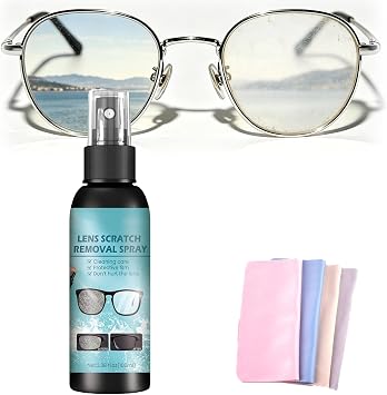 2026 Upgraded Eyeglass Scratch Remover Spray, Glasses Scratch Remover Spray, Eye Glass Cleaner Spray, Glasses Scratchs Repair for Eyeglasses, Sunglasses and Reading Glasses 1