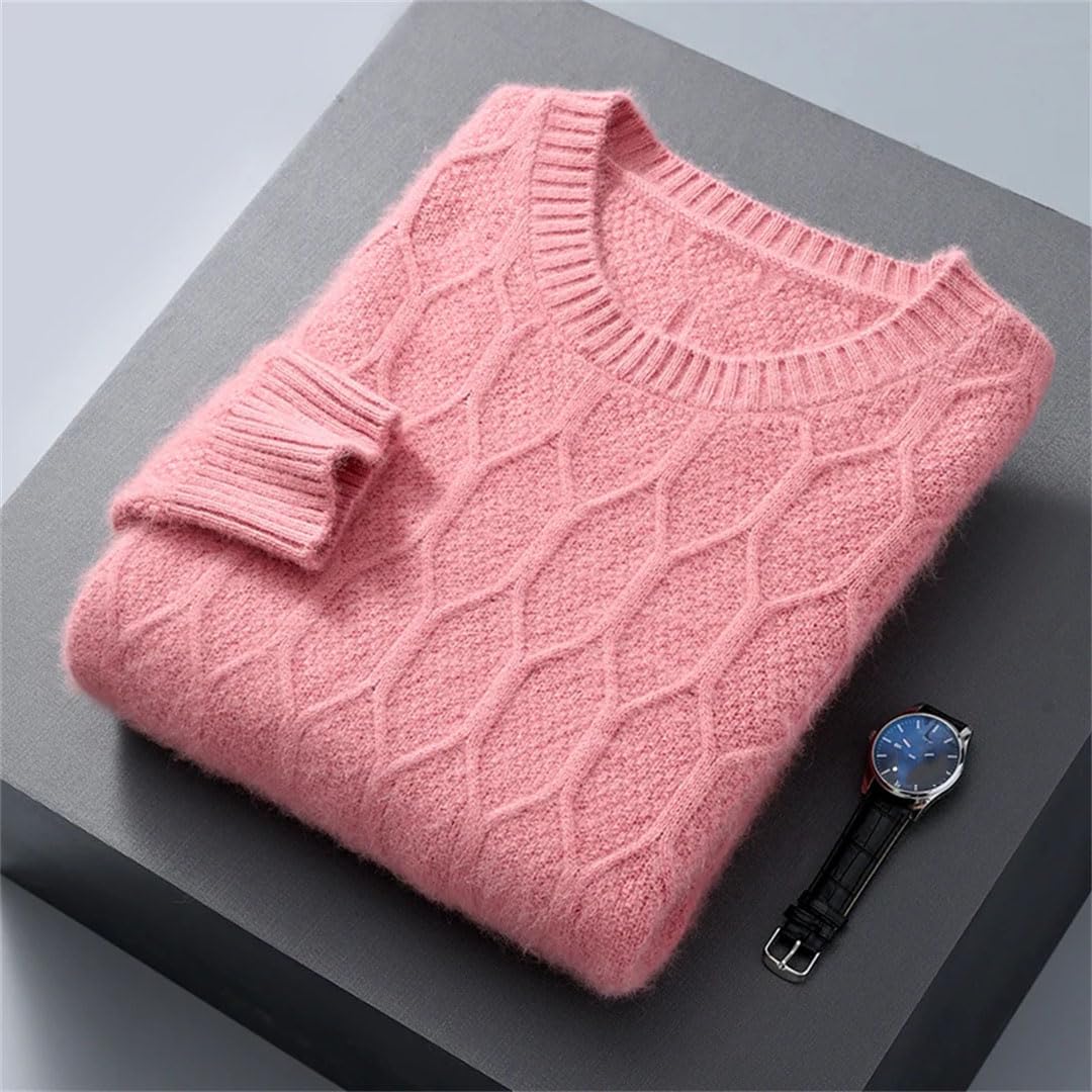 Maglione di fondo di colore solido di affari del maglione del cachemire del collo rotondo degli uomini