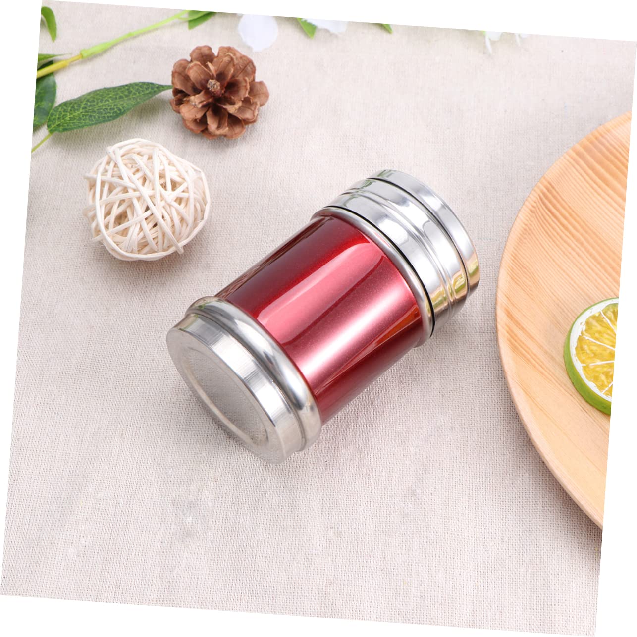STOBAZA Cooking Shaker Pepper Salt Sugar Spice Powder Bottle Stainless Steel Seasoning Jar Metal Material Perfect for Kitchen and Outdoor Bbq Random Color