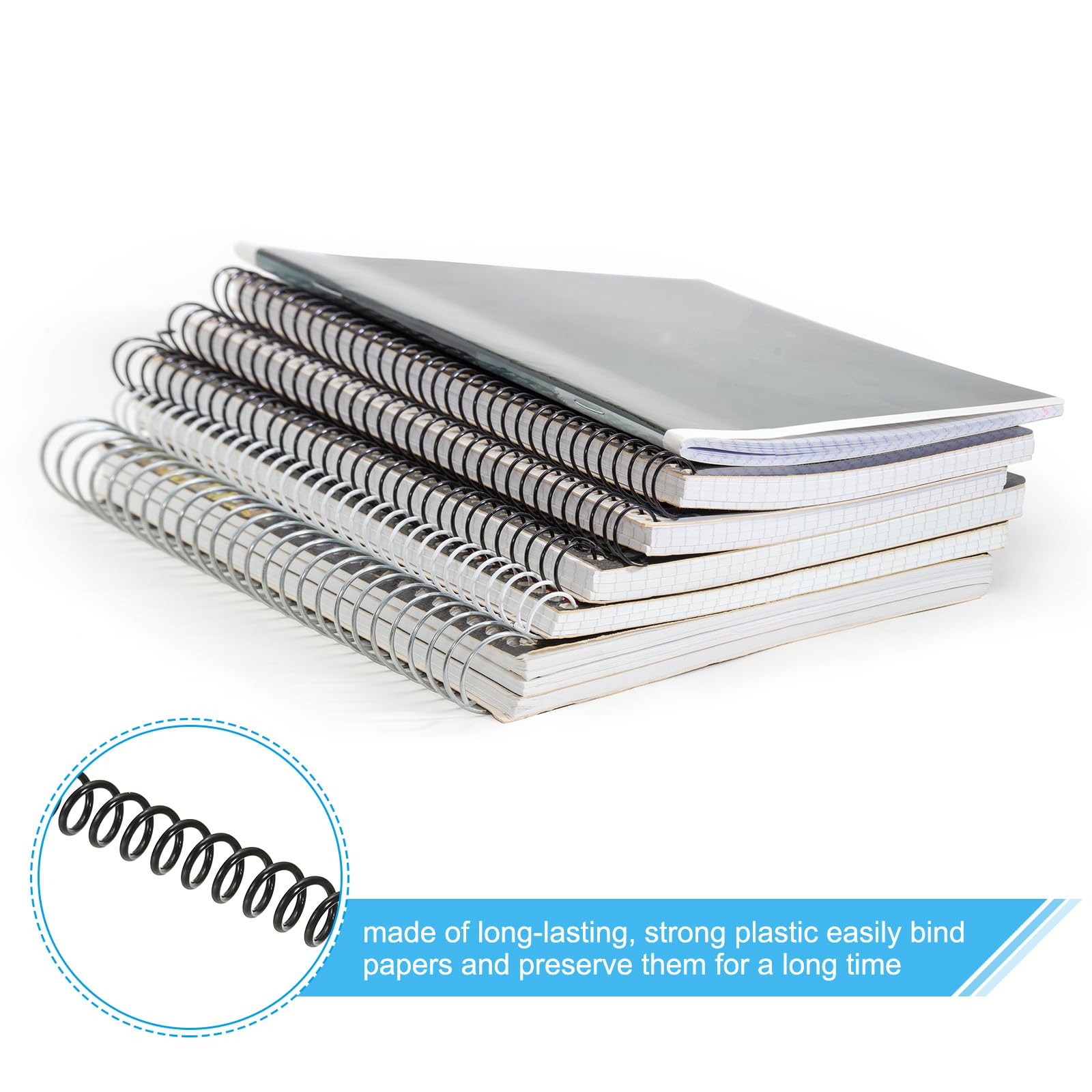 PATIKIL 11mm(7/16") Plastic Spiral Binding Coils - Image 3