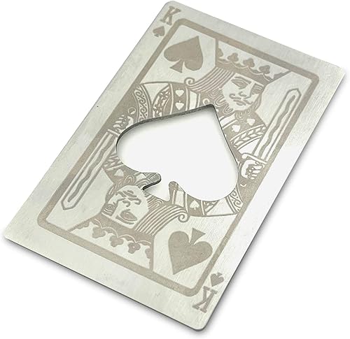 Miniatura 10 de Abrebotellas de metal de acero inoxidable plateado con patrón grabado (estilo Q, 1PCS)