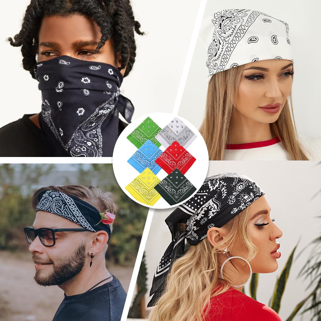 Lot de 3 Bandana, Bandanas en Coton Pur pour Hommes et Femmes, Rouge, Noir, Blanc, Bandeaux Multifonctions Paisley pour Cyclisme,Hip-Hop, Accessoires Polyvalents Comme Foulard ou Mouchoir (55x55 cm Lot de 3 Bandana, Bandanas en Coton Pur pour Hommes et Femmes, Rouge, Noir, Blanc, Bandeaux Multifonctions Paisley pour Cyclisme,Hip-Hop, Accessoires Polyvalents Comme Foulard ou Mouchoir (55x55 cm