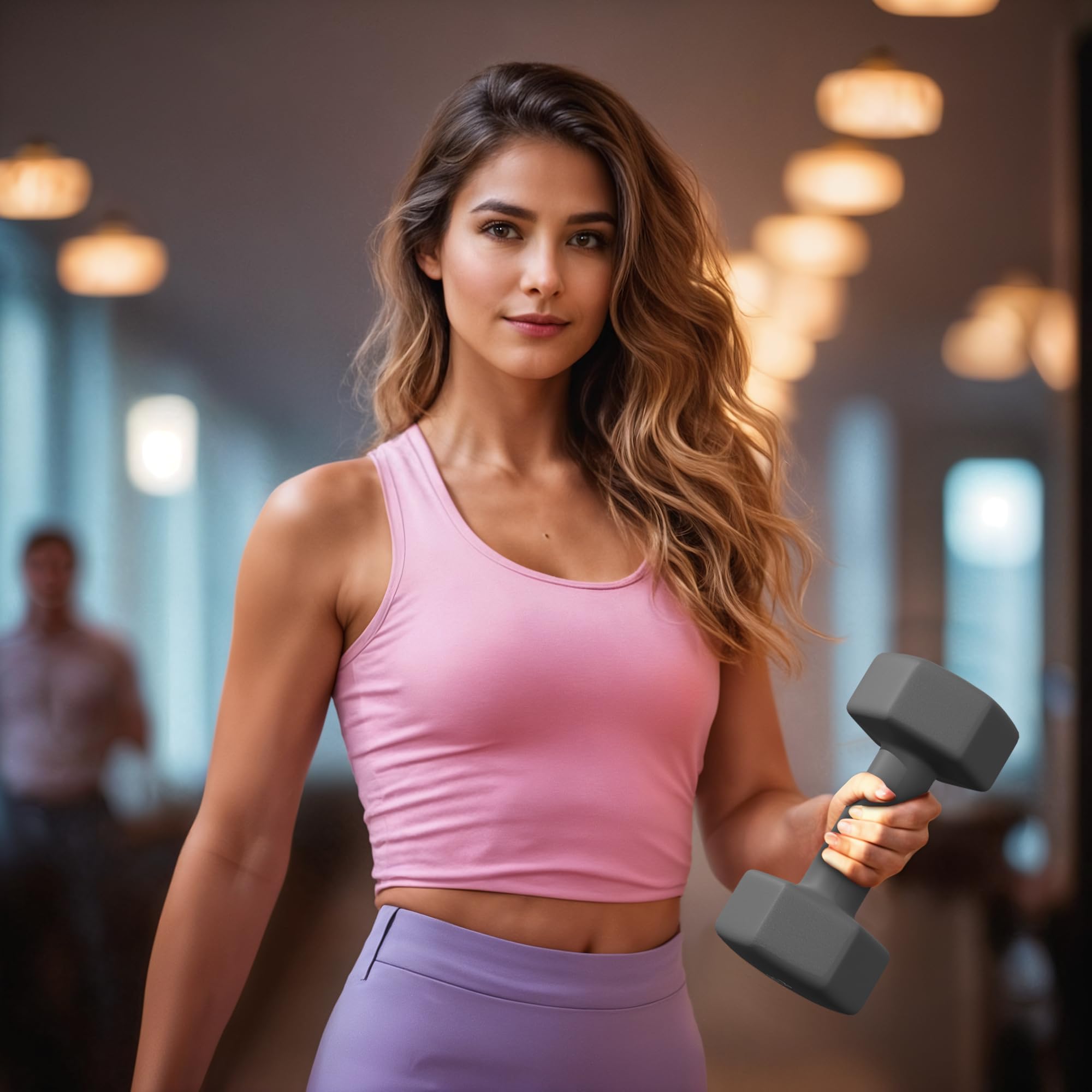 GRETERST Zestaw hantli powlekane gumą sześciokątne obciążniki dłoni ćwiczenia i fitness do ćwiczeń w domu siłowni treningów siłowych sprzęt do treningu siłowego