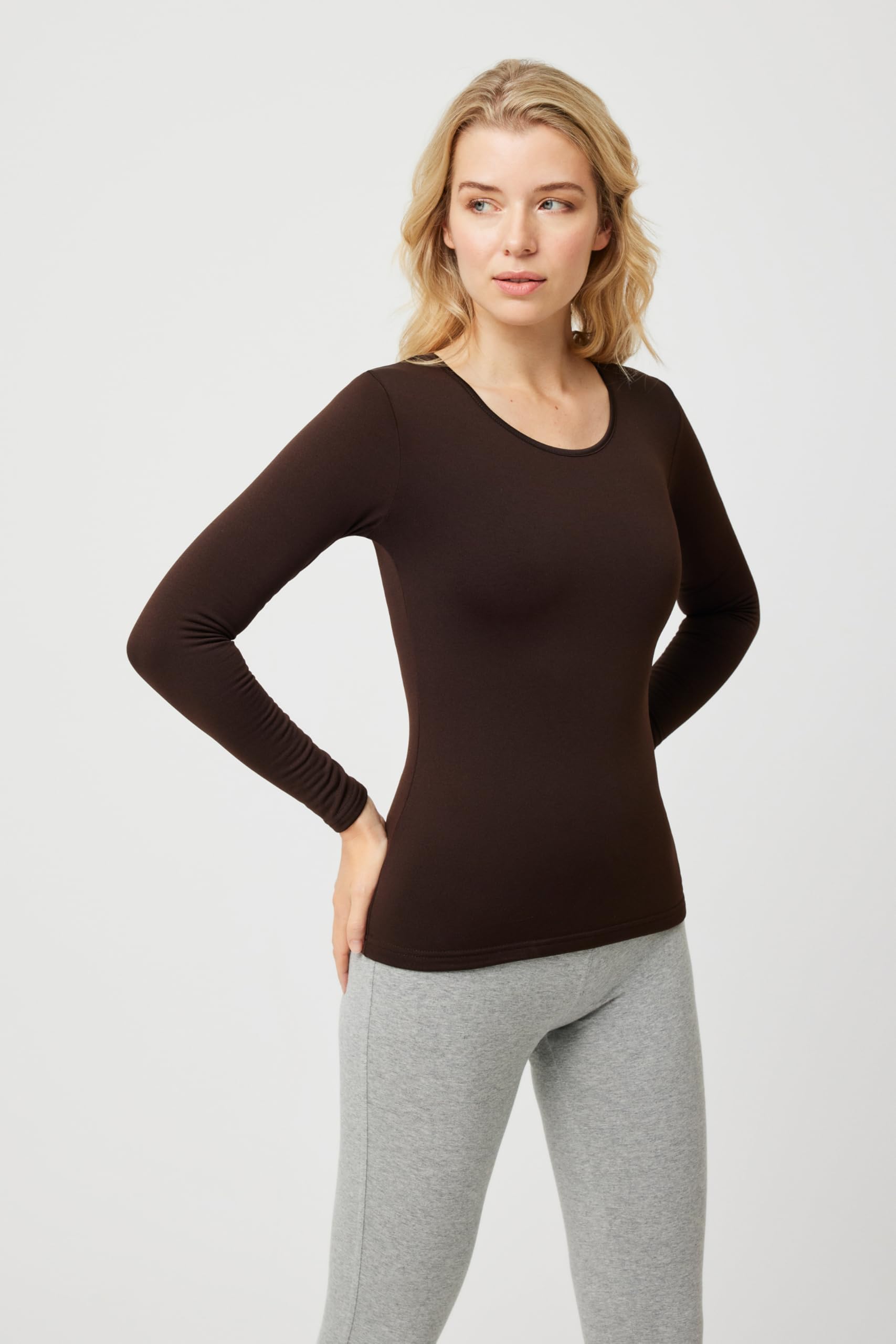 YSABEL MORA Camiseta Térmica Manga Larga Mujer Retención de Calor Ajuste Ceñido Ideal Invierno Confortable Tejido Suave Uso Diario Climas Fríos Extra Warm Termicidad Moderada.