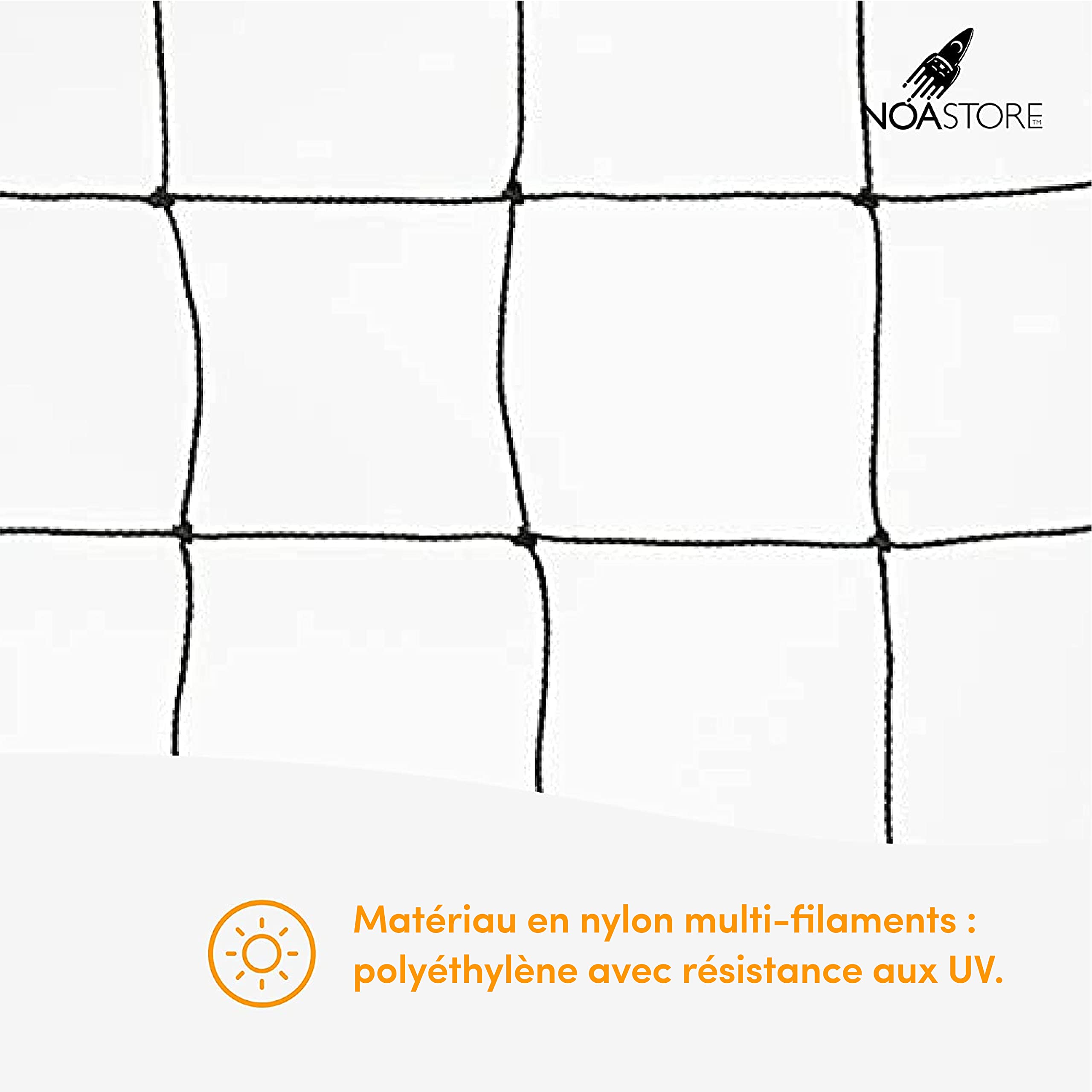 Noa Store Filet en Nylon Anti-Oiseaux [7,6 x 15,2 m] pour Arbres fruitiers, Jardin, Plantes, Arbres, volière et volaille
