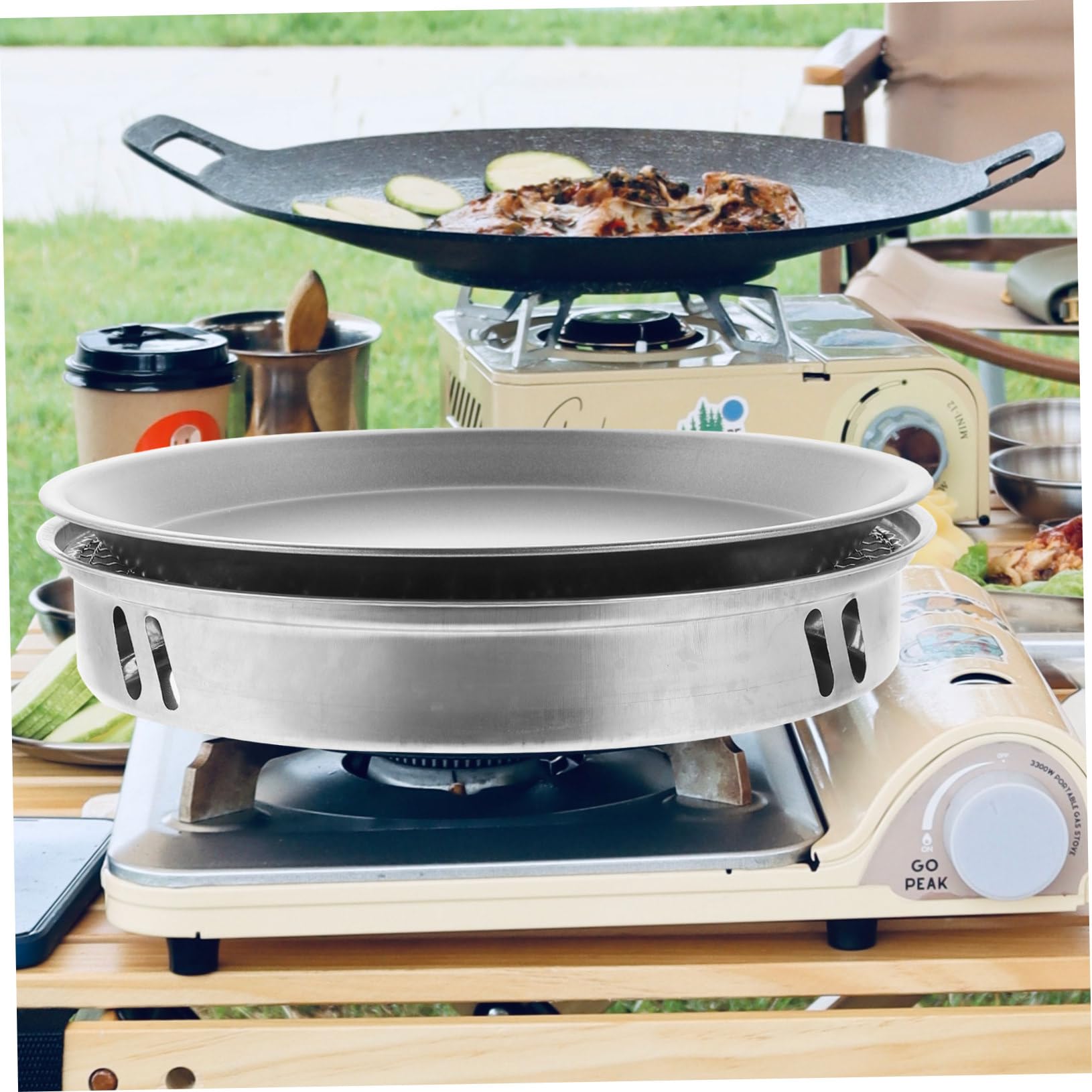 HEMOTON 1 Set Outdoor Grill Mini Grill Portable Stove Portable Charcoal Stove Barbecue Racks Stainless Steel Random Color