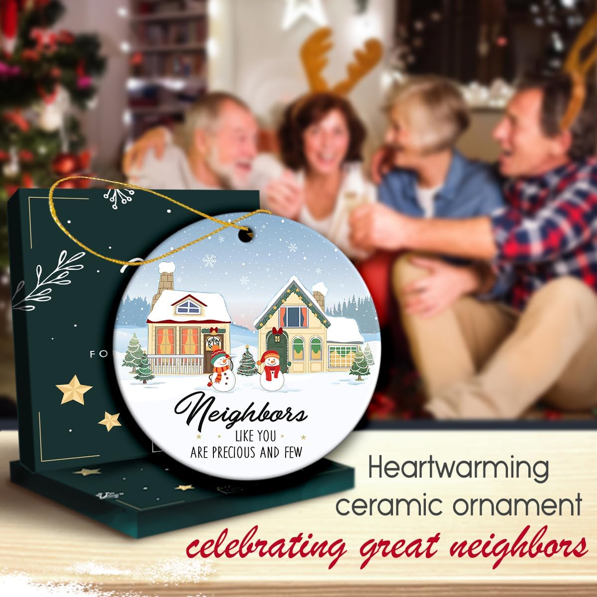 Neighbor Christmas Ornament 2025, Meaningful Thank You Gifts for Good Neighbors Friends, Birthday, Friendship Gifts for Women, Neighbors Like You Ornament for Christmas Decoration - Image 8