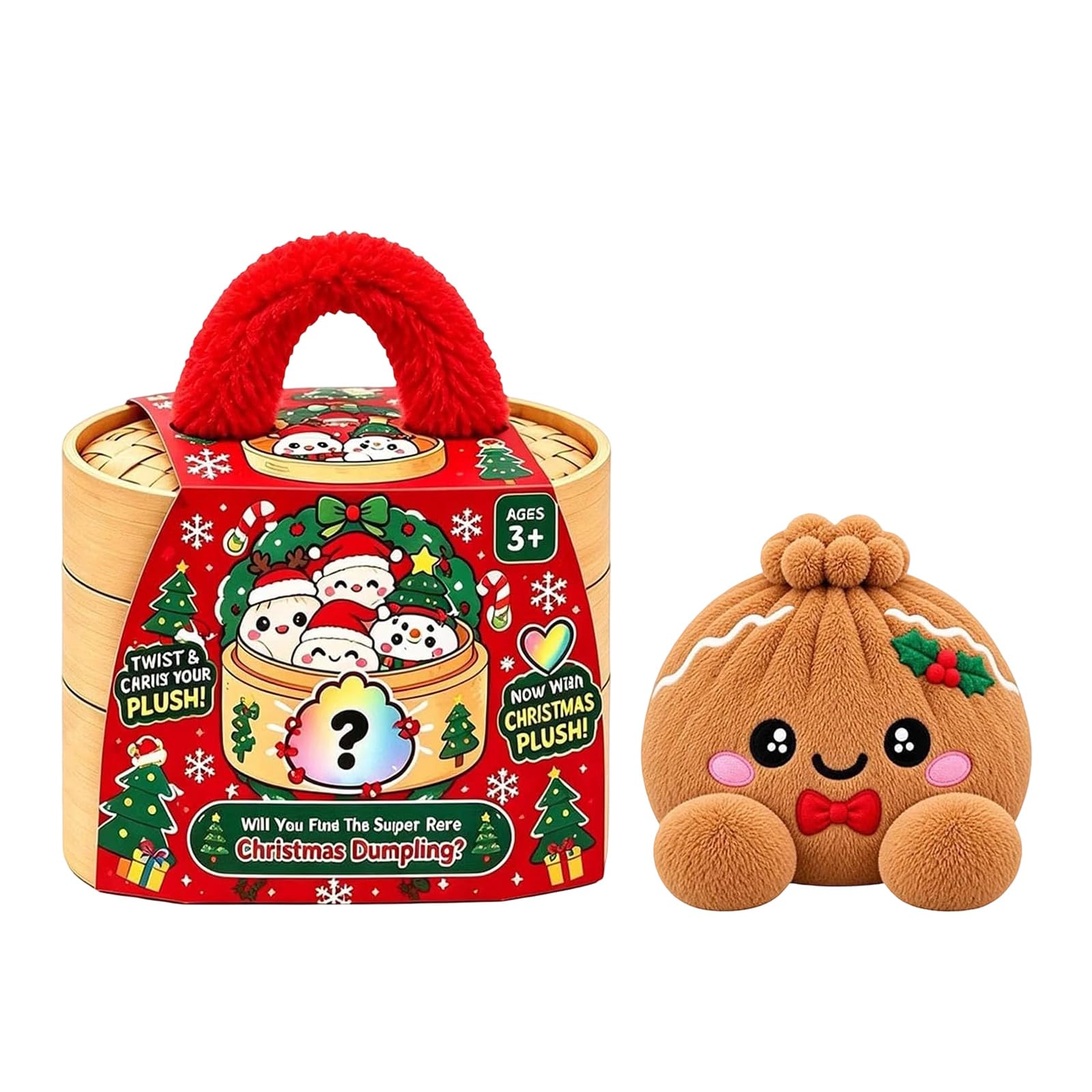 Squishy Dumpling Cute Plush Christmas Giant Dumpling Squishy Mystery Dumplings Halloween Dumplings Squishies Toy Large Fidget Buns Toys Rainbow Blind Box Adult