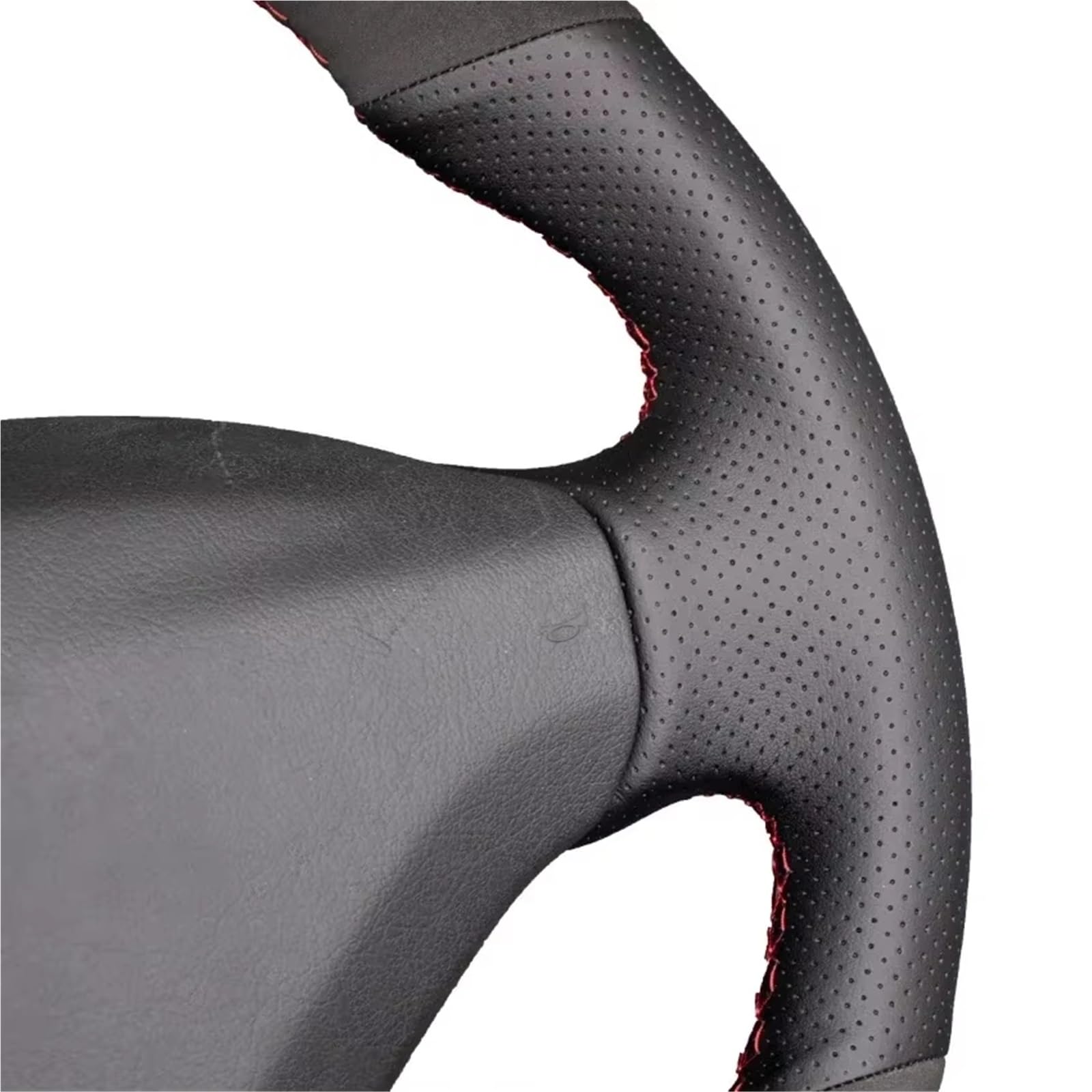 Cubierta Volante Fundas Volante Para Peugeot 207 Para CC 2012 2013 2014 Funda Volante Coche Cuero Gamuza Artificial Negro(Yellow Marker)