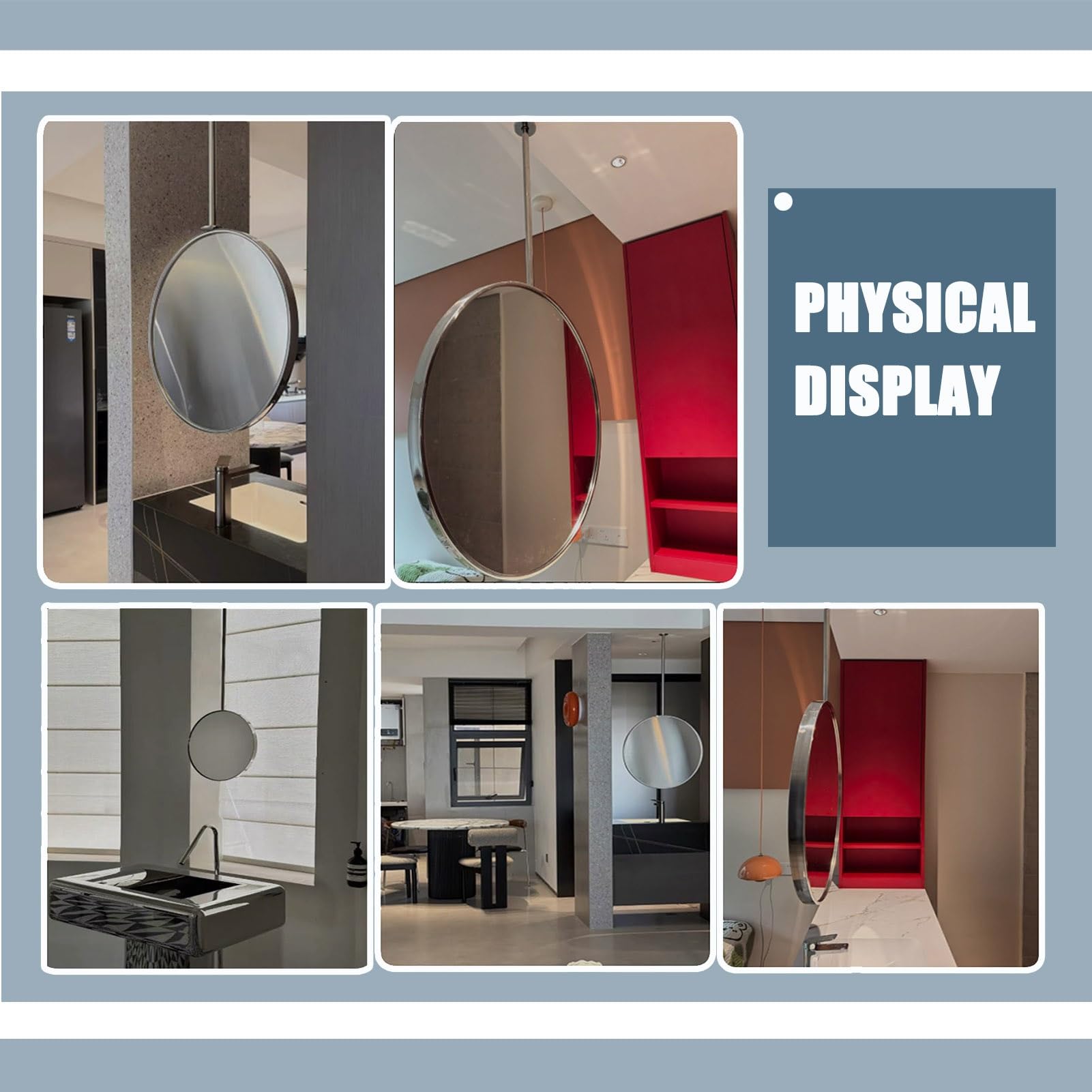 Specchio decorativo da parete per bagno, specchio da appendere al soffitto