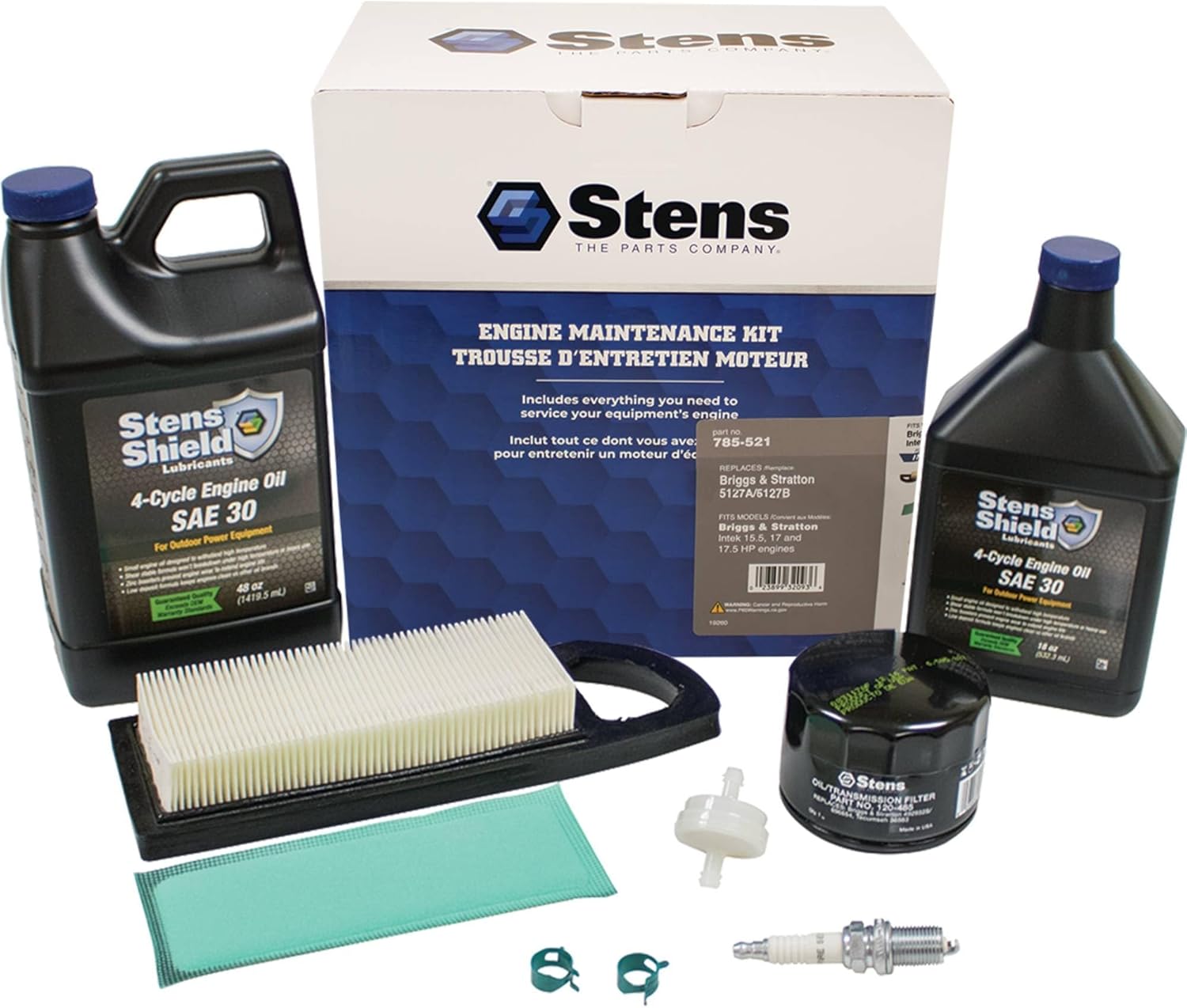 Stens 785-521 Engine Tune-Up/ Maintenance Kit For Briggs & Stratton 5127A Intek 15.5, 17, 17.5 HP