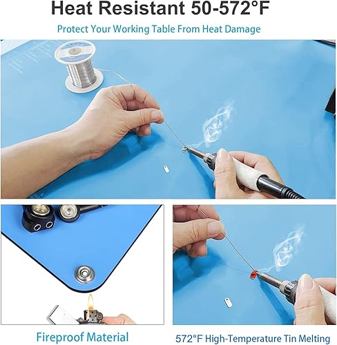 Miniatura 3 de Koomall - Rollo de alfombrilla ESD de 2 x 10 pies, antiestática, para reparación de dispositivos electrónicos de PC, trabajo de ensamblaje de
