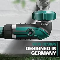 Vista 2 de 2WAYZ 90 Degree Hose Elbow Adapter - Heavy Duty Full Metal Body Garden Hose Shut Off Valve - 3/4-Inch Inlet and Outlet Angle Connector for RV