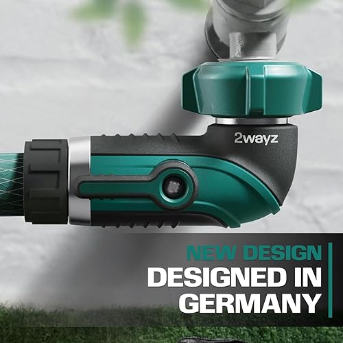 Miniatura 2 de 2WAYZ 90 Degree Hose Elbow Adapter - Heavy Duty Full Metal Body Garden Hose Shut Off Valve - 3/4-Inch Inlet and Outlet Angle Connector for RV