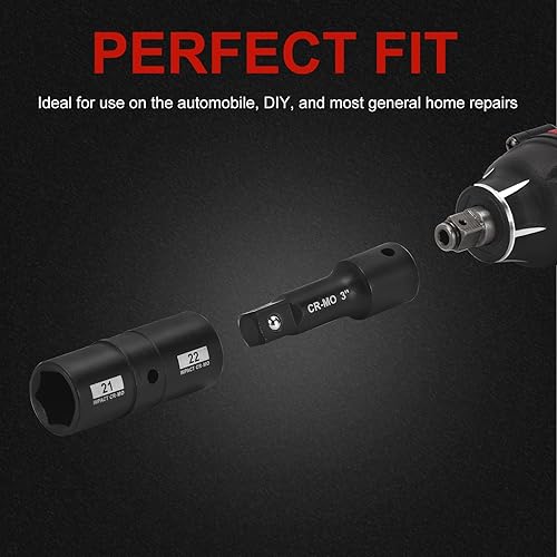 Miniatura 7 de AOBEN Llave de impacto inalámbrica de alto par de 21 V y 5 piezas de 1/2 pulgada de llave de impacto