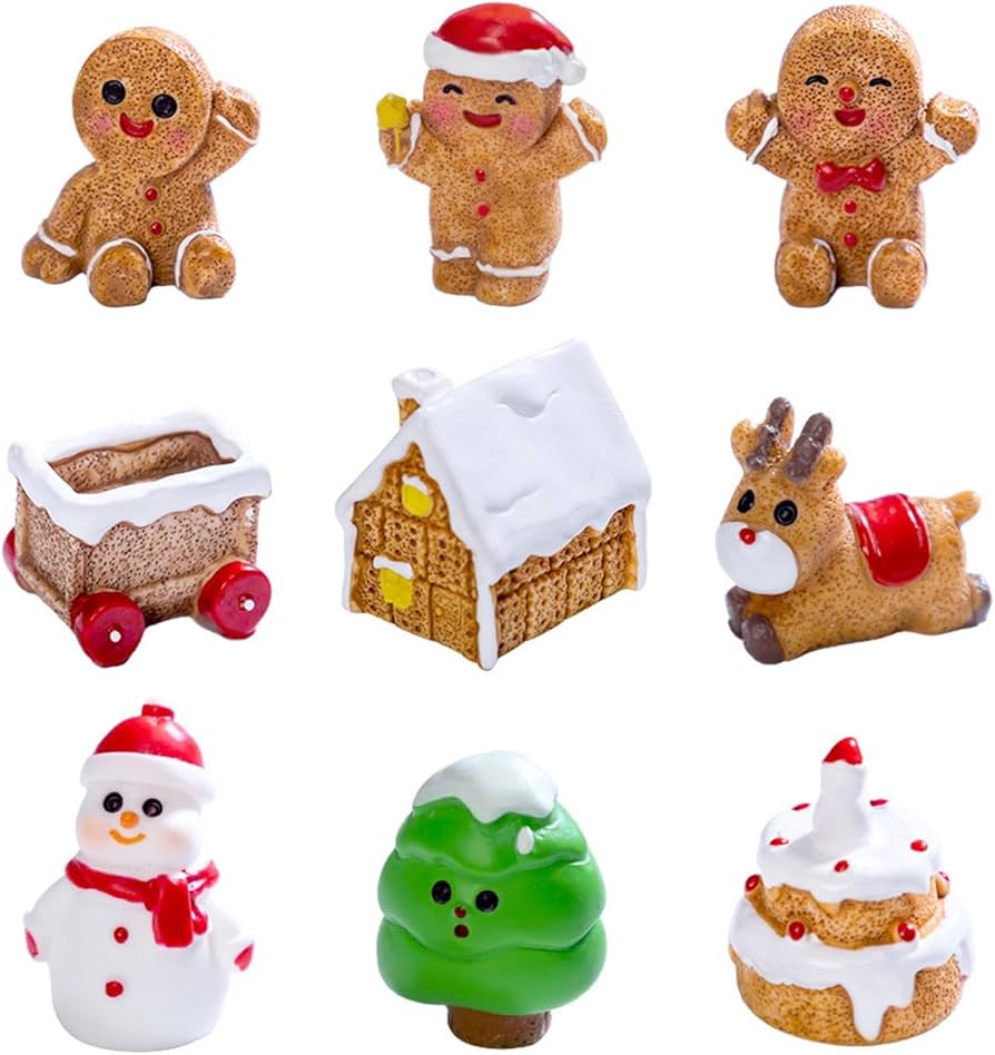 じんじゃーブレット出品 Amazon.co.jp: Gevrkjenp ジンジャーブレッド卓上装飾、樹脂ジンジャー