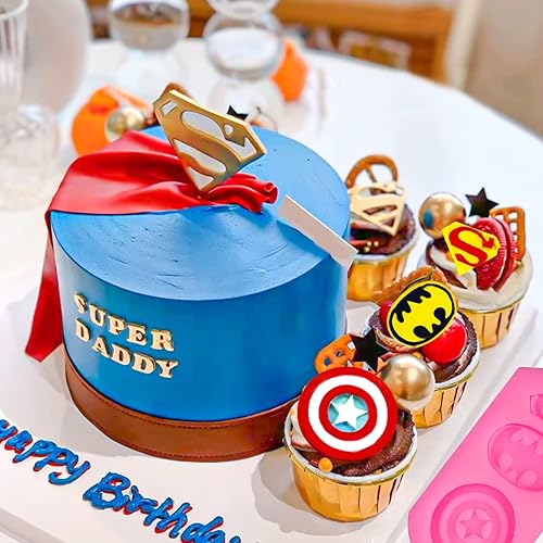 Miniatura 5 de Molde de silicona de superhéroe, 2 moldes para fondant, moldes de caramelo y chocolate