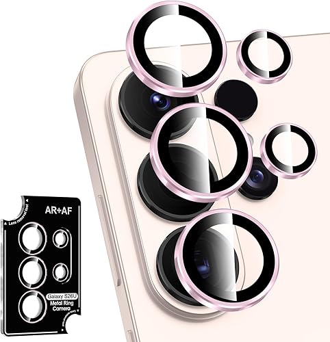 Miniatura 104 de Protector de lente de cámara para Samsung Galaxy S25 FE, cubierta individual de lente de vidrio templado con anillo de metal, [fuerte adsorción]