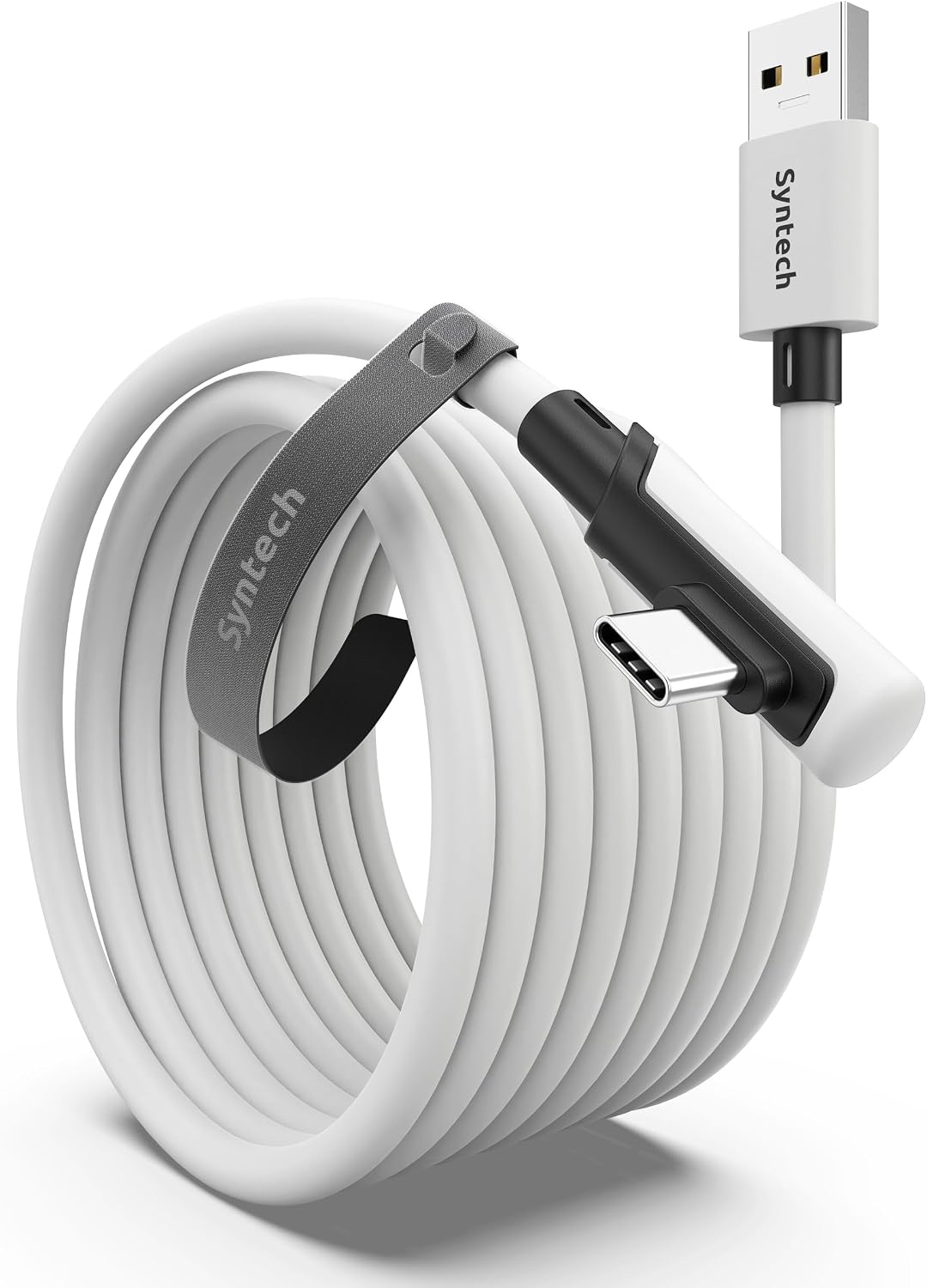 Link Cable 16FT, USB 3.0 to USB Cable for Meta Quest 3/3S/2, Pico 4 | USB 3.0 High Speed with up to 5Gbps Data Transfer for PCVR and SteamVR Gaming, Reinforced L-Shaped USB-C Connector
