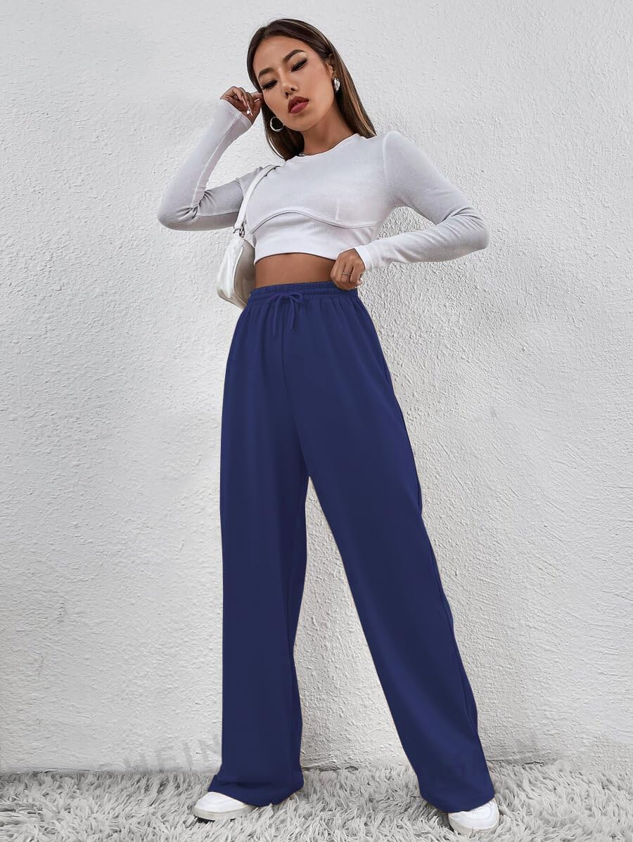 3 Pack Womens Yoga Sweatpants Wide Leg Lounge Pajamas Pants Drawstring Workout Comfy Joggers Sweatpants Pants Pockets - Image 6