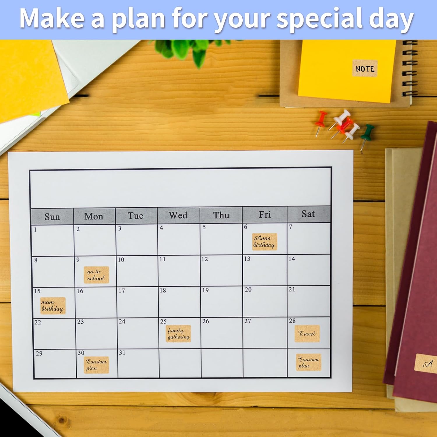 Starboling Color Coding Labels,3000 PCS 1/2" x 3/4" Kraft Paper Rectangular Label,for Garage Sale,Price Tags,File Folder Tabs(Light) - Image 5