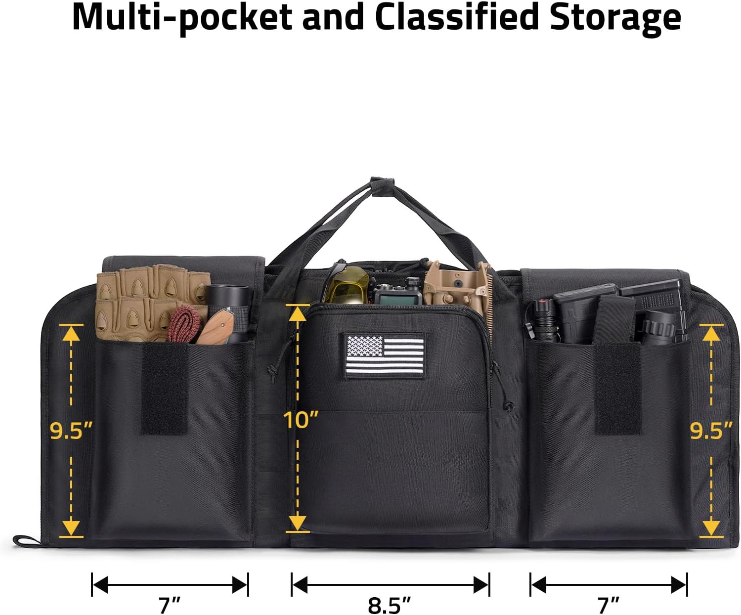 CVLIFE 32" Soft Rifle Case Ar Pistol Case Gun Case Gun Bag Shotgun Case Sbr Bag Rifle Bag, Sbr Case Ar Pistol Bag with Lockable Zipper for Outdoor Hunting Shooting, Black - Image 2