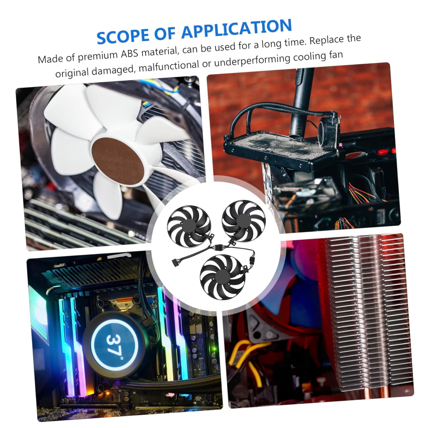 1set Gpu Cooler Fan Compatible Cfud for Graphics Card Cooling for Ti Prolongs Card Life