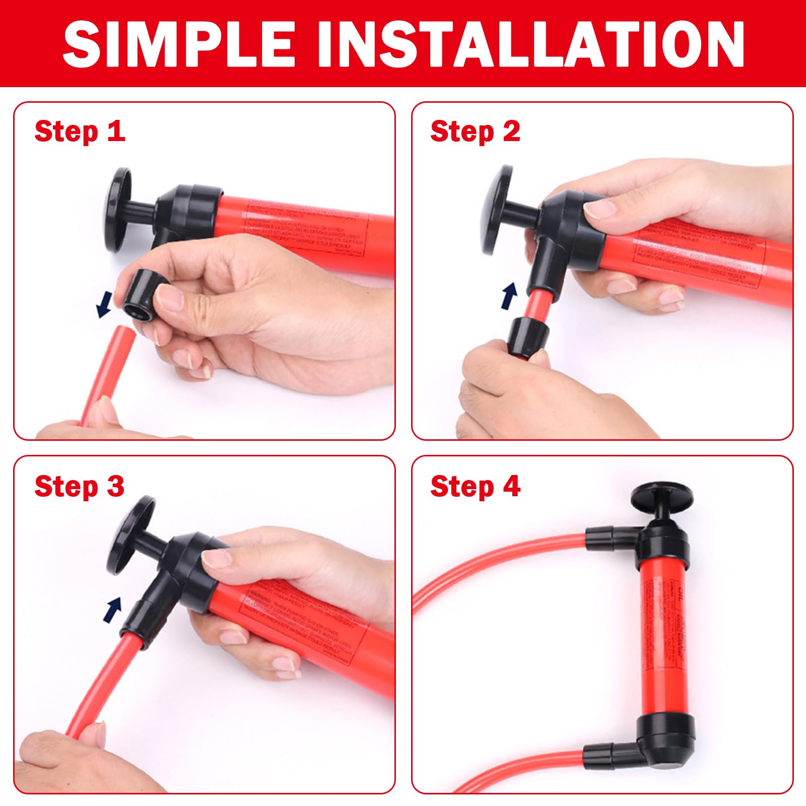 Pompa Travaso Manuale GMMG | Per Benzina, Acqua, Olio | Multifunzione Con Accessori | Facile Da Usare - Foto 2