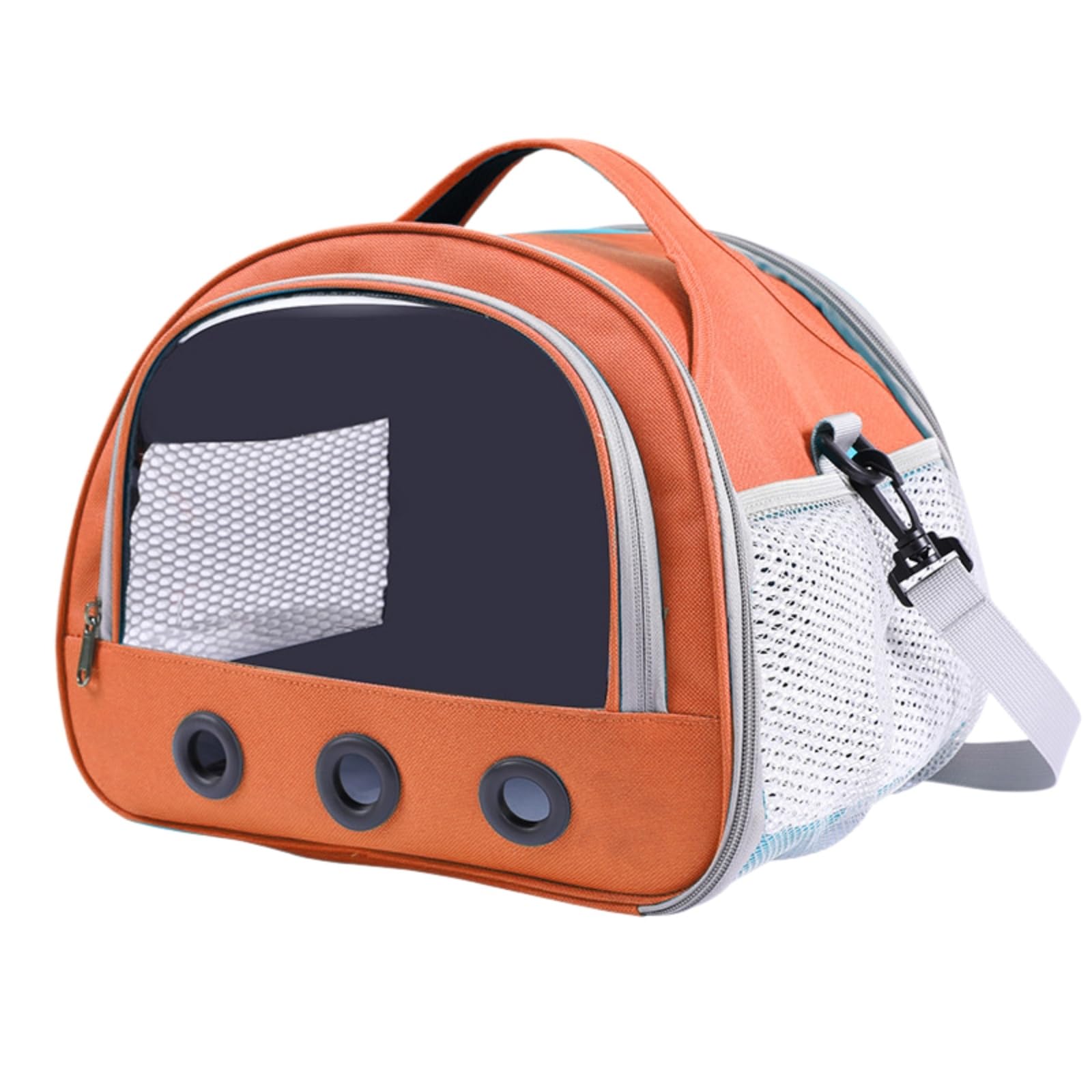 Veslyn Pet Travel Bag Breathable Aviation Carrier For Cats, Dogs, Birds & Rabbits, Foldable Backpack With Thick Cotton Padding-orange-l