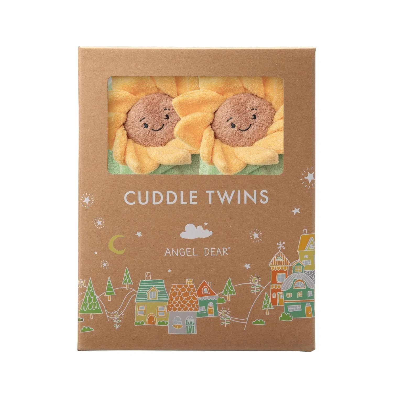 Ensemble tournesol Angel Dear avec deux jumeaux câlins pour bébé