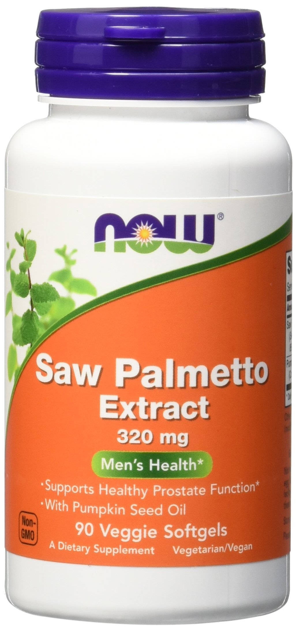 NOW Foods Saw Palmetto Extract with Pumpkin Seed Oil, 320mg - 90 veggie softgels