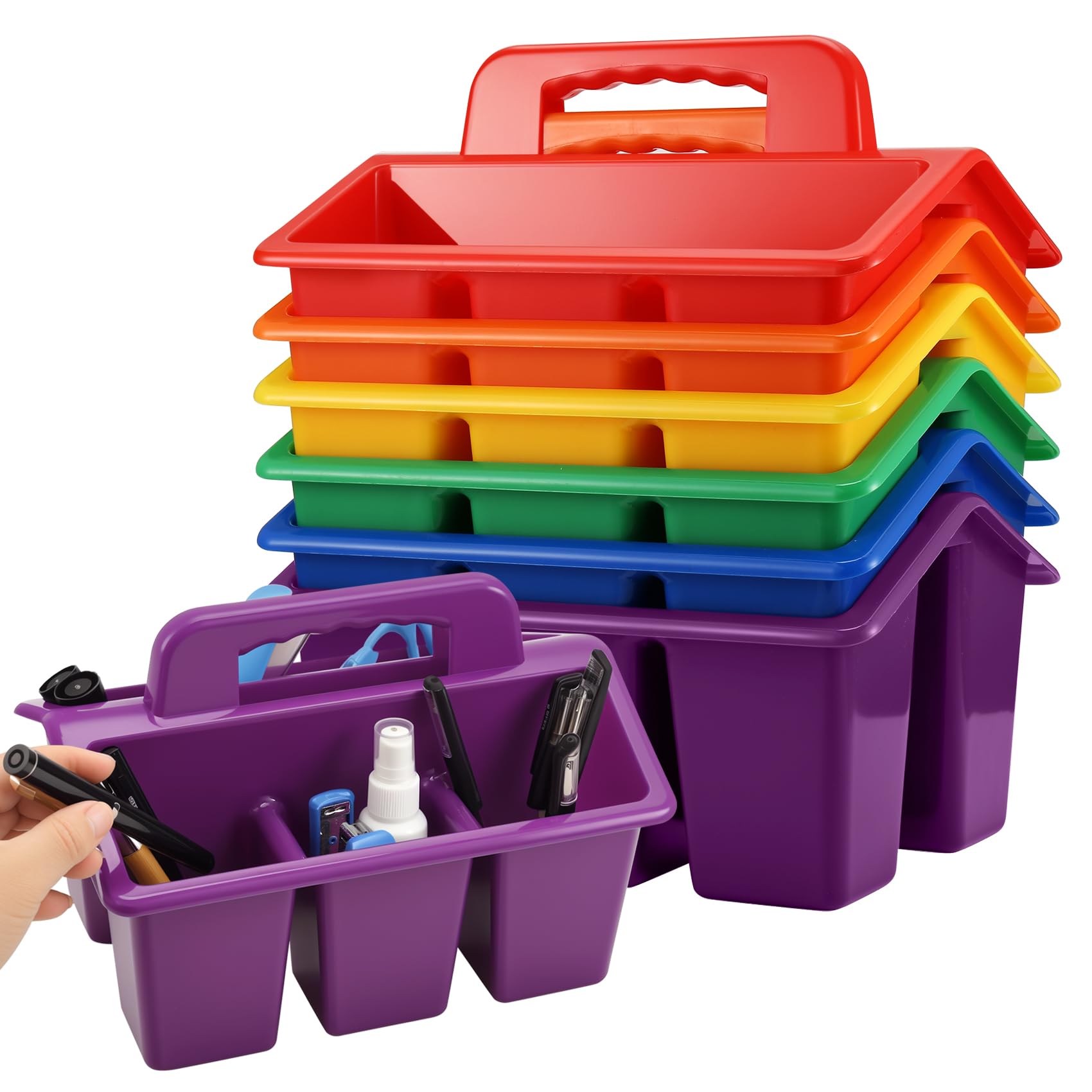 Tsudoku 6 Pack Portable Divided Storage, Colorful