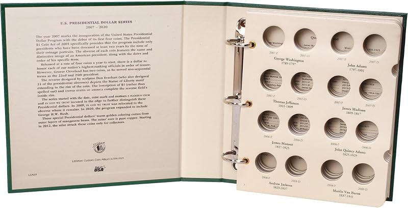 2007-2020 P&D Presidential Dollar Album Coin Storage