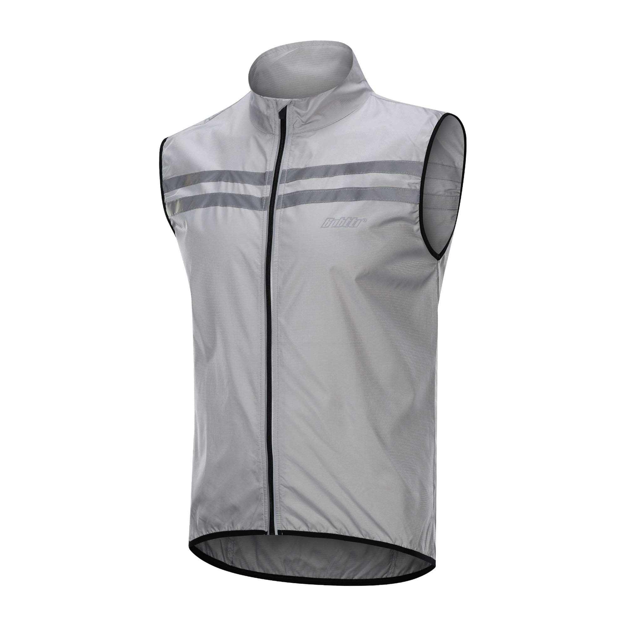 bpbtti Men's Hi-Viz Safety Running Cycling Vest Sleeveless Windbreaker vests- Windproof and Reflective