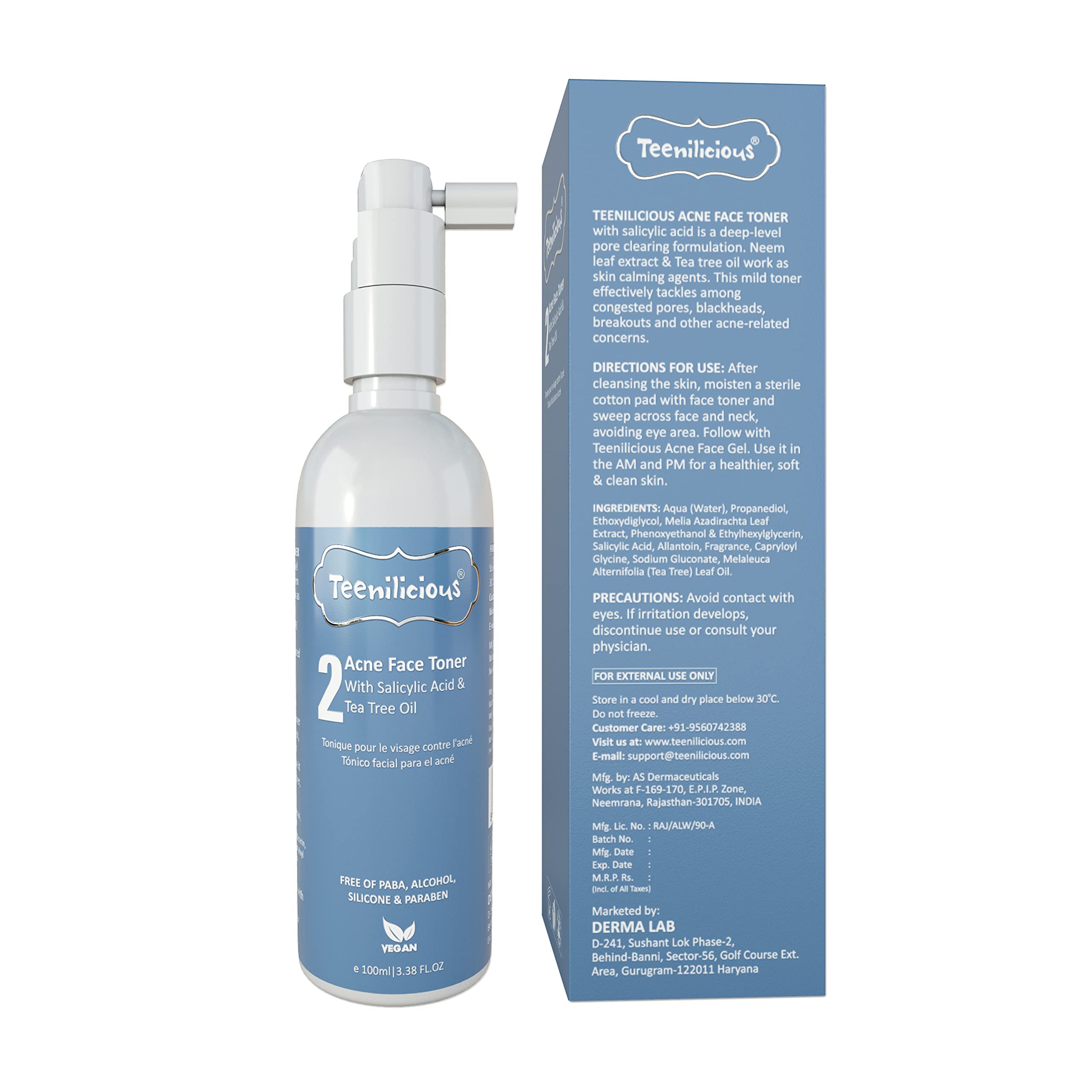 Teenilicious Acne Toner With 0.5% Salicylic Acid & Tea Tree Oil - For Oily Skin & Comedonal Acne - 100Ml 4