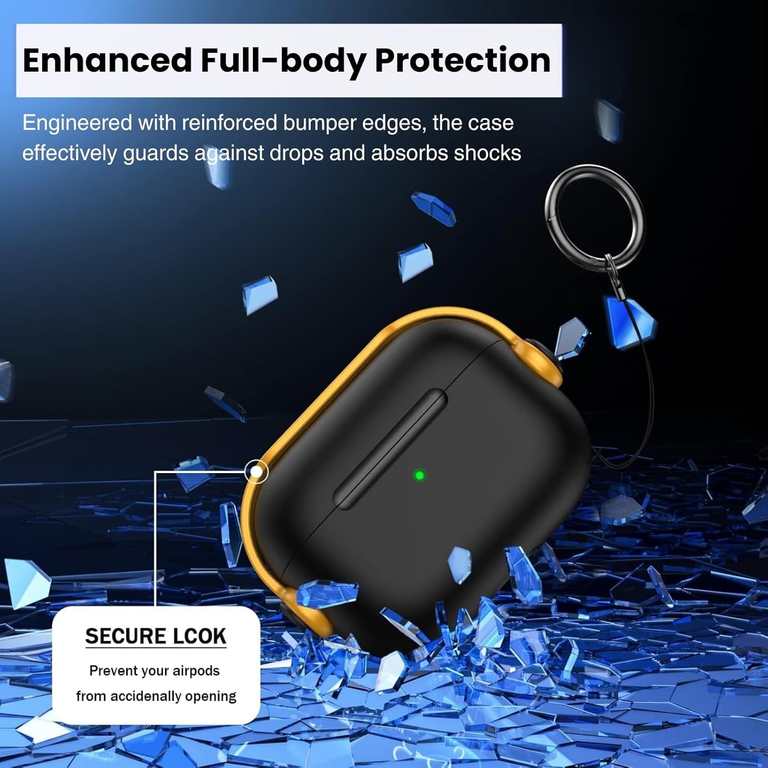 حافظة ايربودز برو 3، غطاء قفل امان لابل ايربودز برو 3 2025 مع ... - view 4