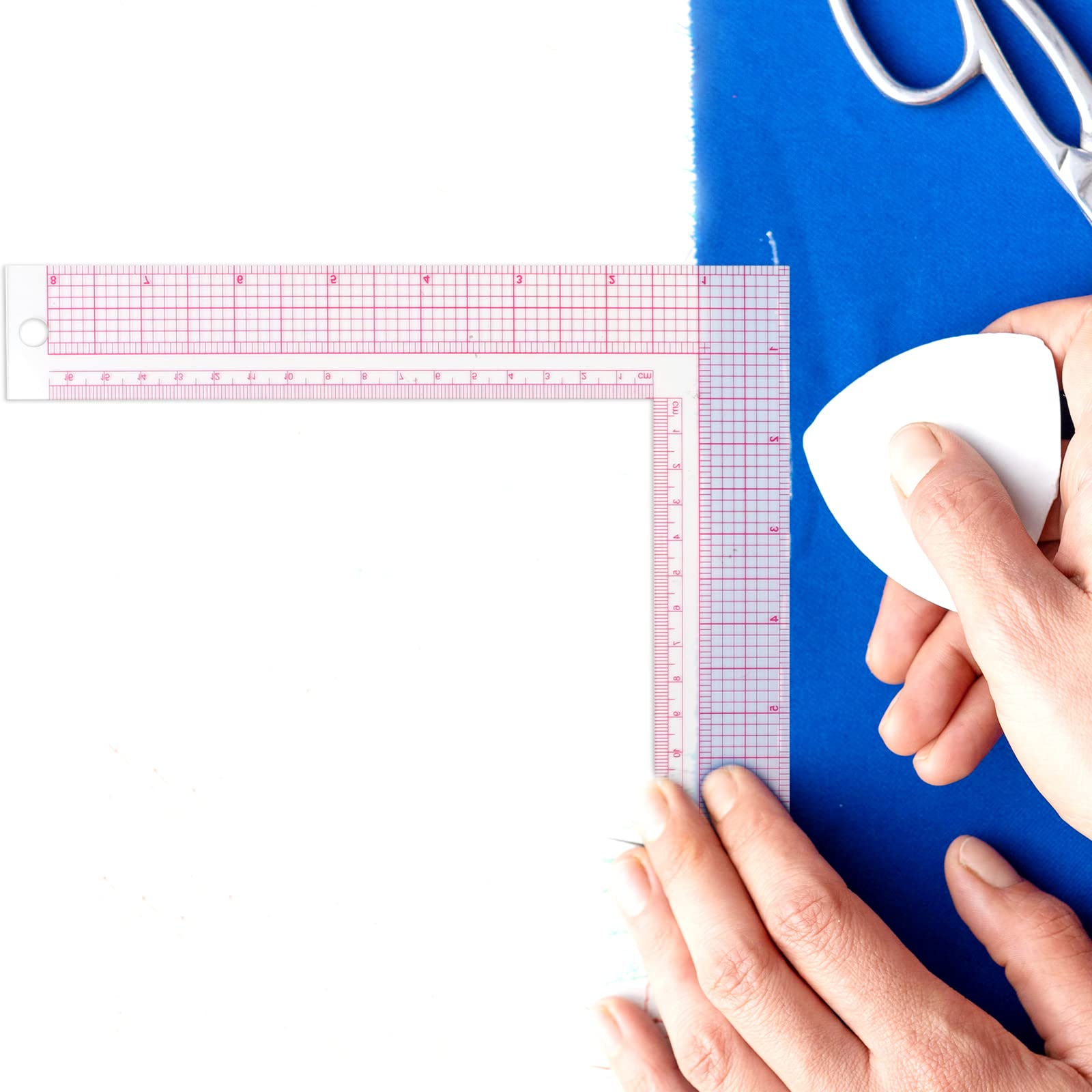 Pattern Making L Shaped Ruler Sewing Rulers Clear L-Square Sewing Ruler – 90 Degree Plastic Framing ...