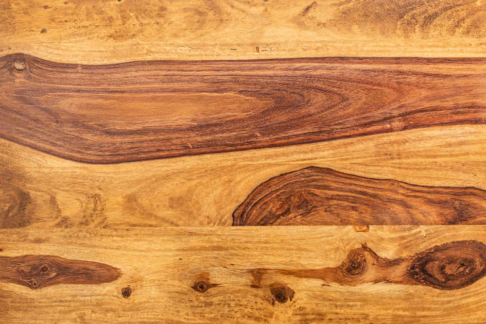 Couchtisch GIANT 60cm - natur - Sheeshamholz - handgefertigt robust | Montiert, massiv, Stauraum, als Beistelltisch nutzbar, individuelle Maserung, Unikat, Ablagefläche