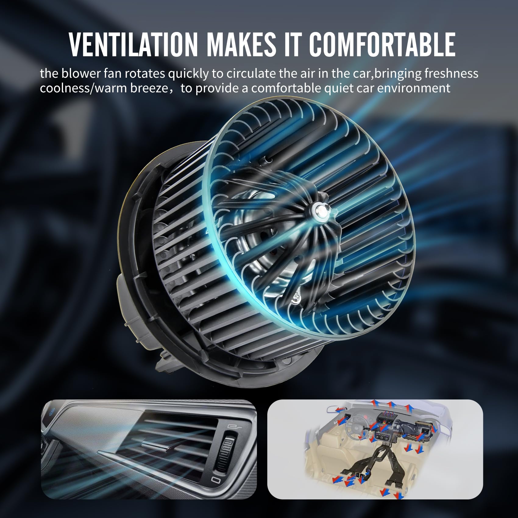 DOCAS Ventilador habitáculo,Motor del ventilador del aire acondicionado compatible para Renault CLIO III 2005-2014 LOGAN I (LS_) 2004- MODUS 2004- Nissan MICRA III (K12) 2003-2010 7701062226