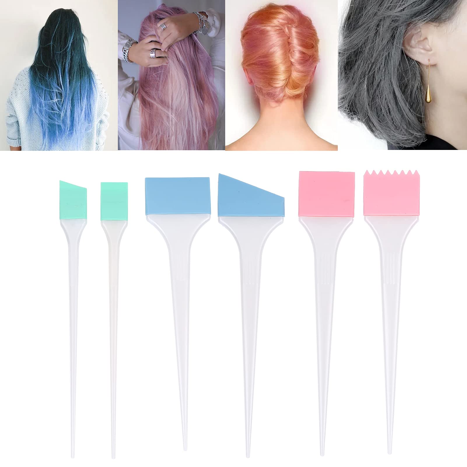 6Pcs Hair Dyeing Brush Set - Image 2