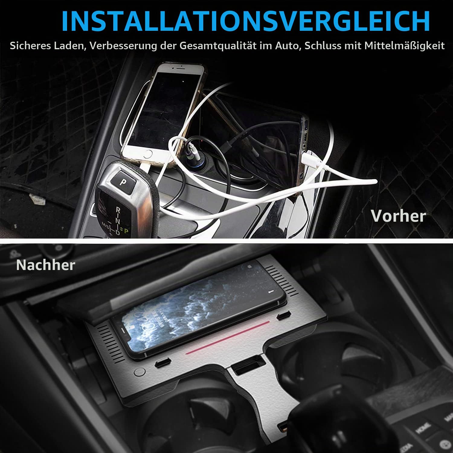 Kabelloses Ladegerät für BMW 3 Series G20 2019-2024 4 Series G22 2020-2024