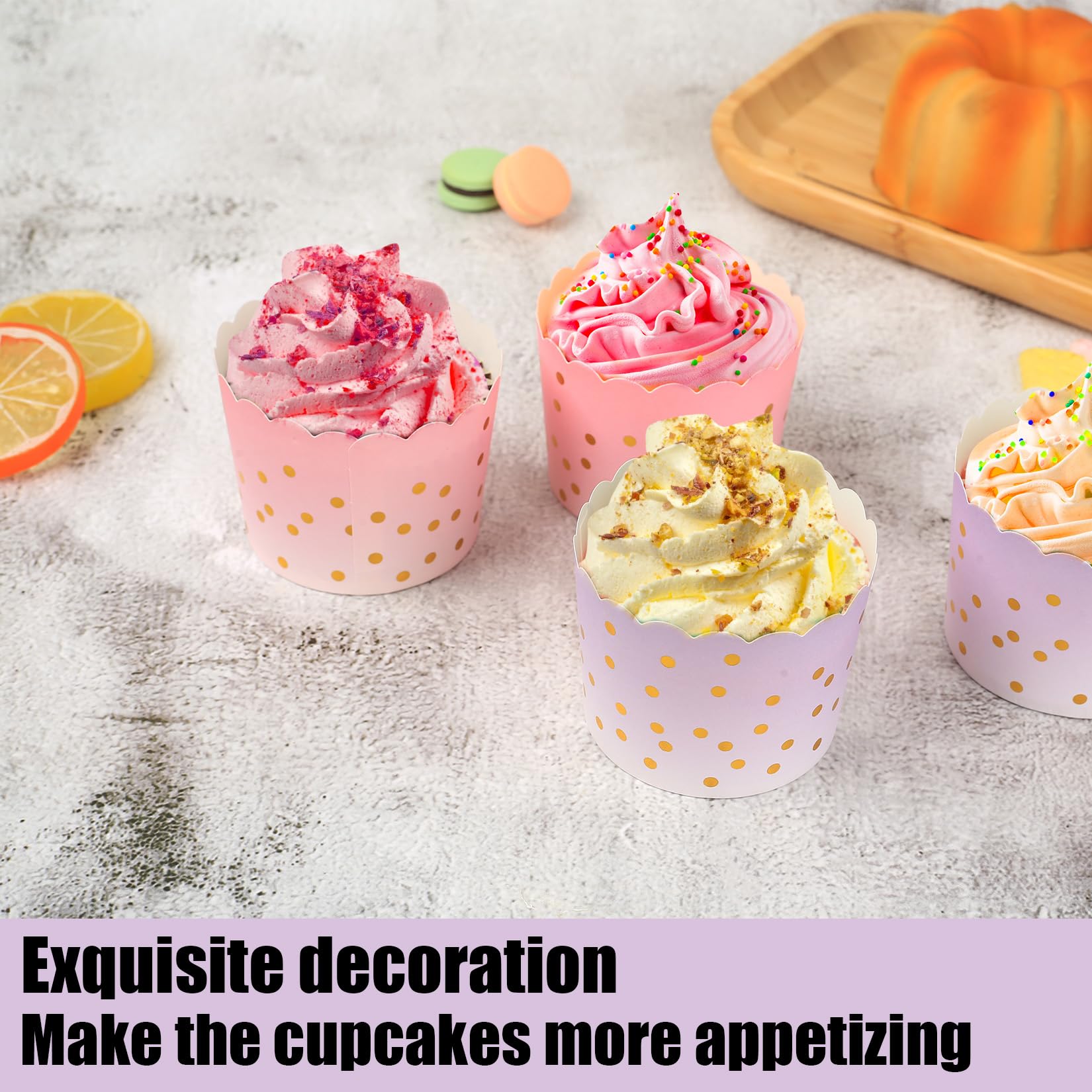 100 stuks cupcake-vormpjes, muffinvormpjes, papier