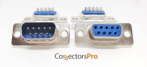 Miniatura 7 de Pc Accessories - 10 pares DB9 macho y hembra D-Sub conector tipo soldadura, paquete de 20 (10 machos + 10 hembra)