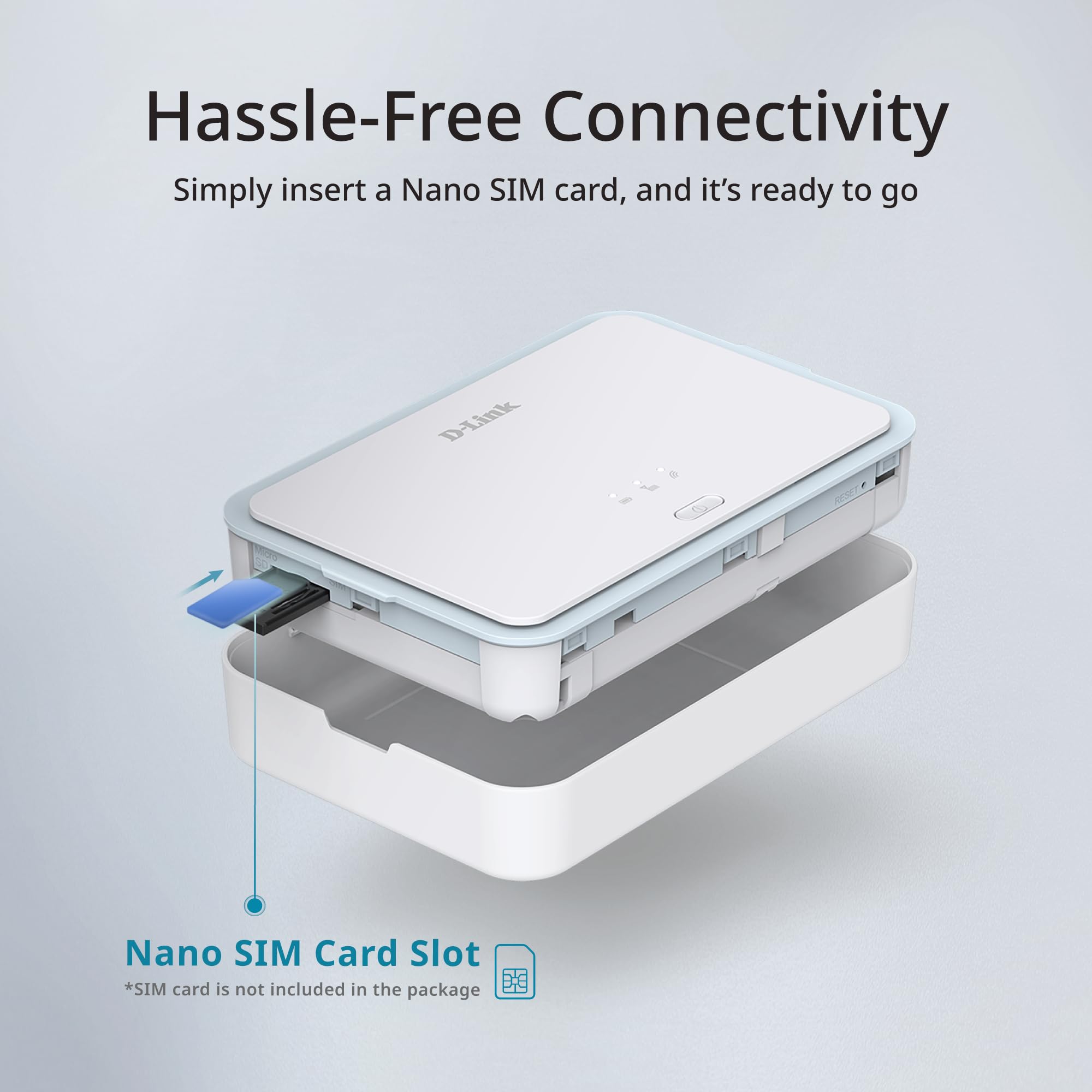 D-Link 5G NR AX3000 Mobiler Wi-Fi 6 Router (DBR-330-G) – Bis zu 4,67 Gbit/s 5G, Dual-Band AX3000, 5260-mAh-Akku, 32 Geräte, MicroSD-Freigabe, USB-C, Tragbarer 5G-Hotspot